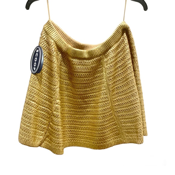 Gold Metallic Crochet Mini Skater Circle Skirt Disneybound Costume 8-10 NWT - Picture 6 of 12